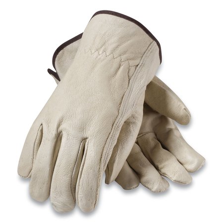 PIP Top-Grain Pigskin Leather Drivers Gloves, Economy Grade, Medium, Gray 70-361/M